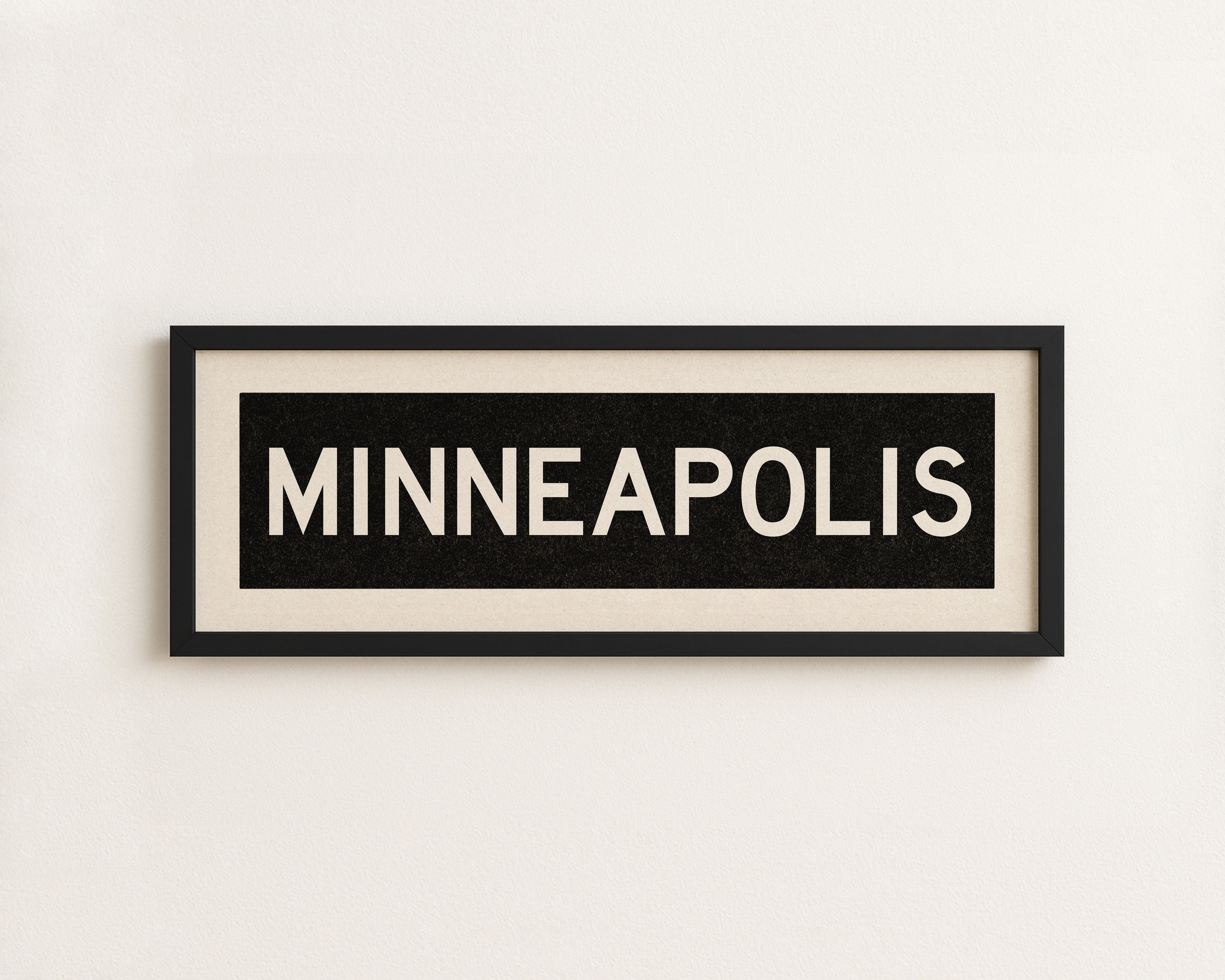 Framed Minneapolis Minnesota Bus Scroll - Tejas Country Club
