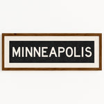 Framed Minneapolis Minnesota Bus Scroll - Tejas Country Club
