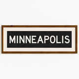 Framed Minneapolis Minnesota Bus Scroll - Tejas Country Club