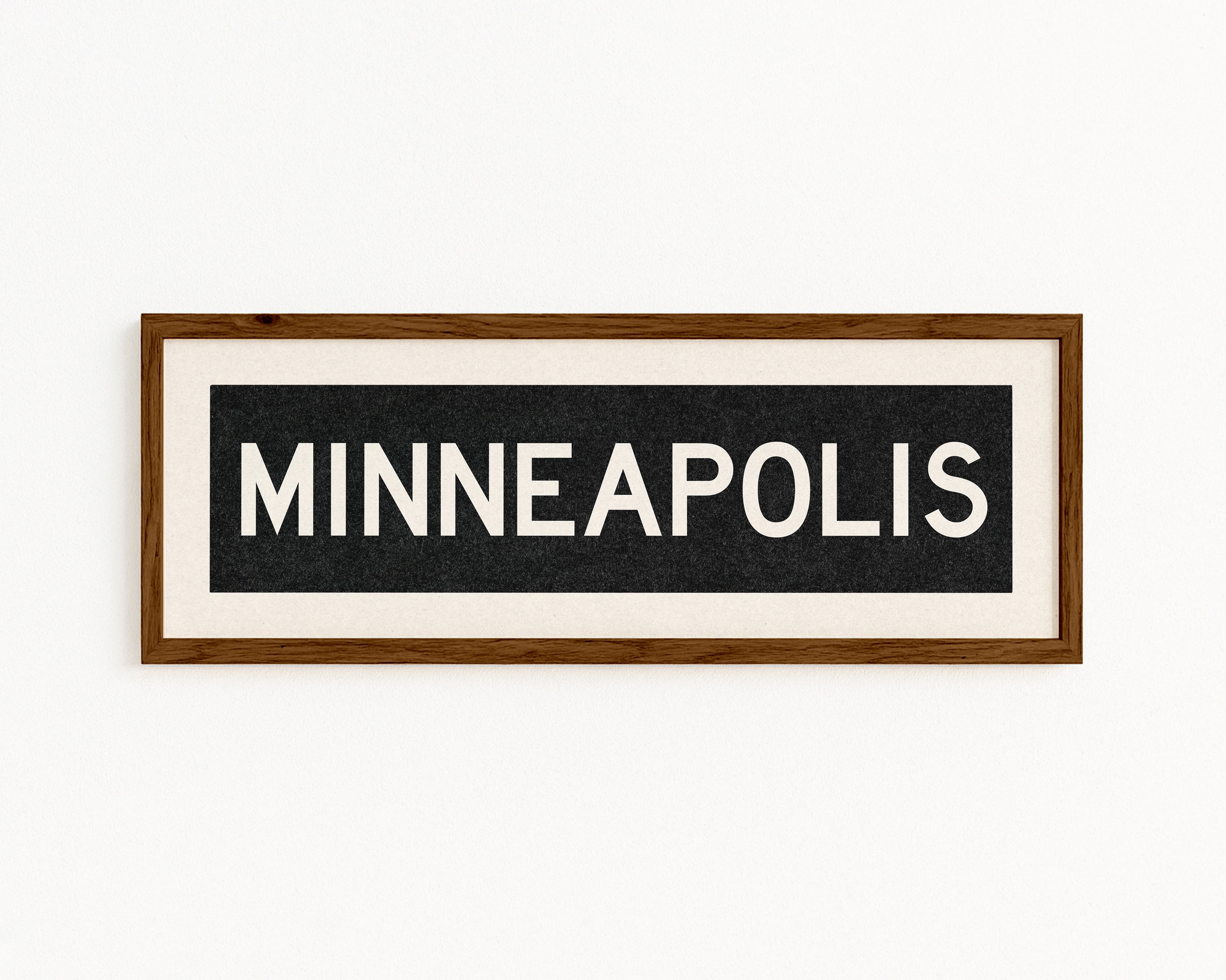 Framed Minneapolis Minnesota Bus Scroll - Tejas Country Club