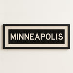 Framed Minneapolis Minnesota Bus Scroll - Tejas Country Club