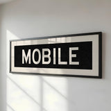 Framed Mobile Alabama Bus Scroll - Tejas Country Club