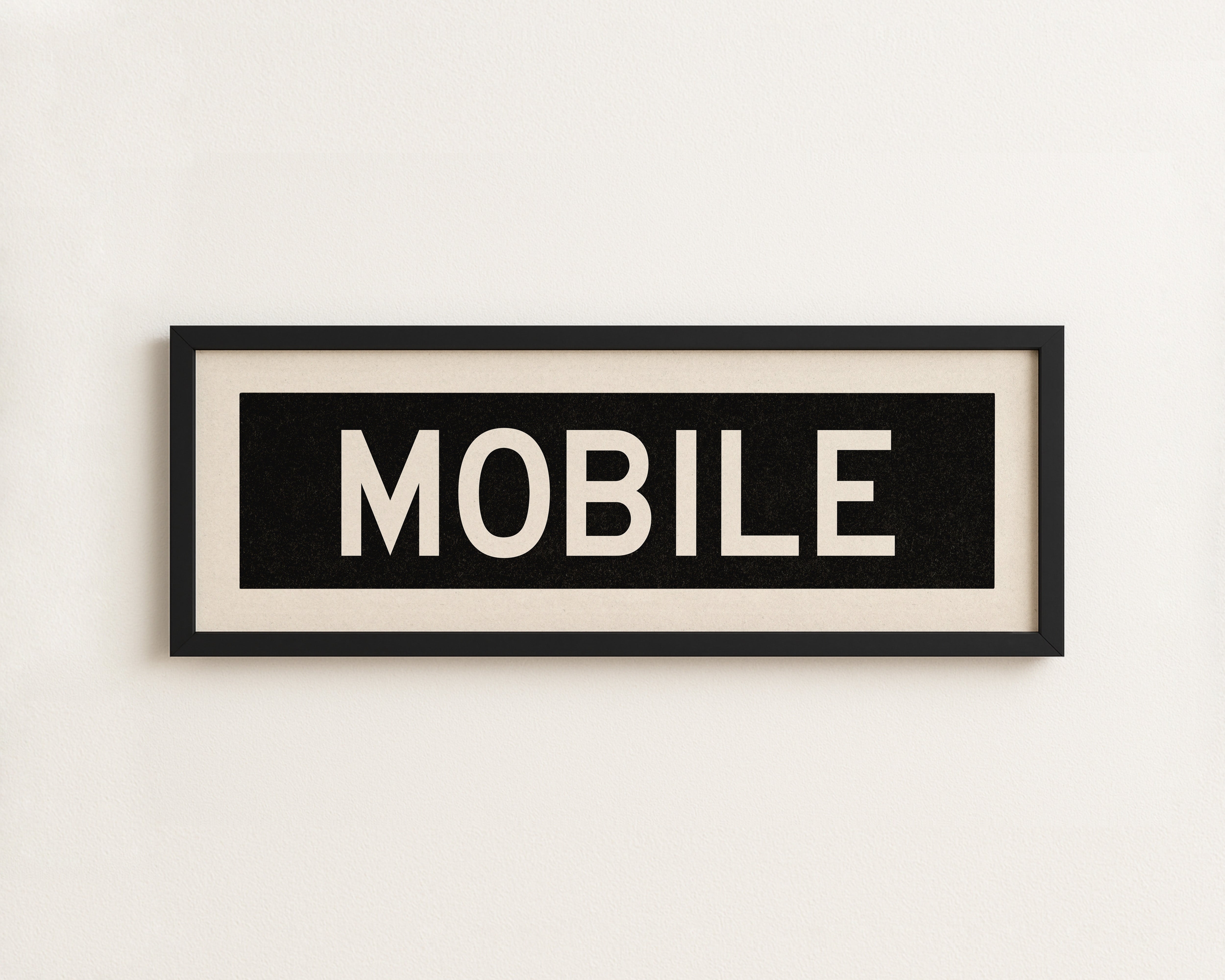 Framed Mobile Alabama Bus Scroll - Tejas Country Club