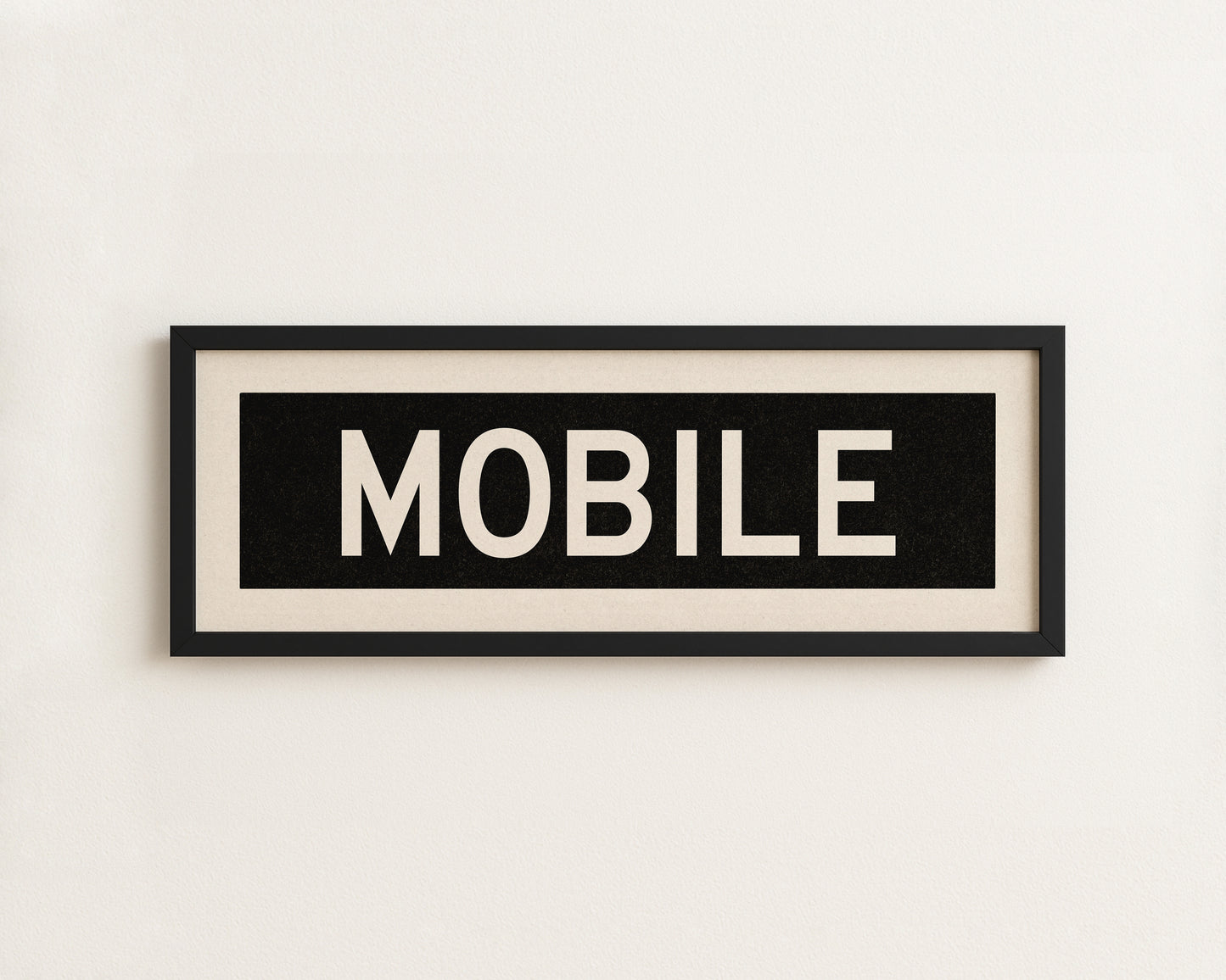 Framed Mobile Alabama Bus Scroll - Tejas Country Club