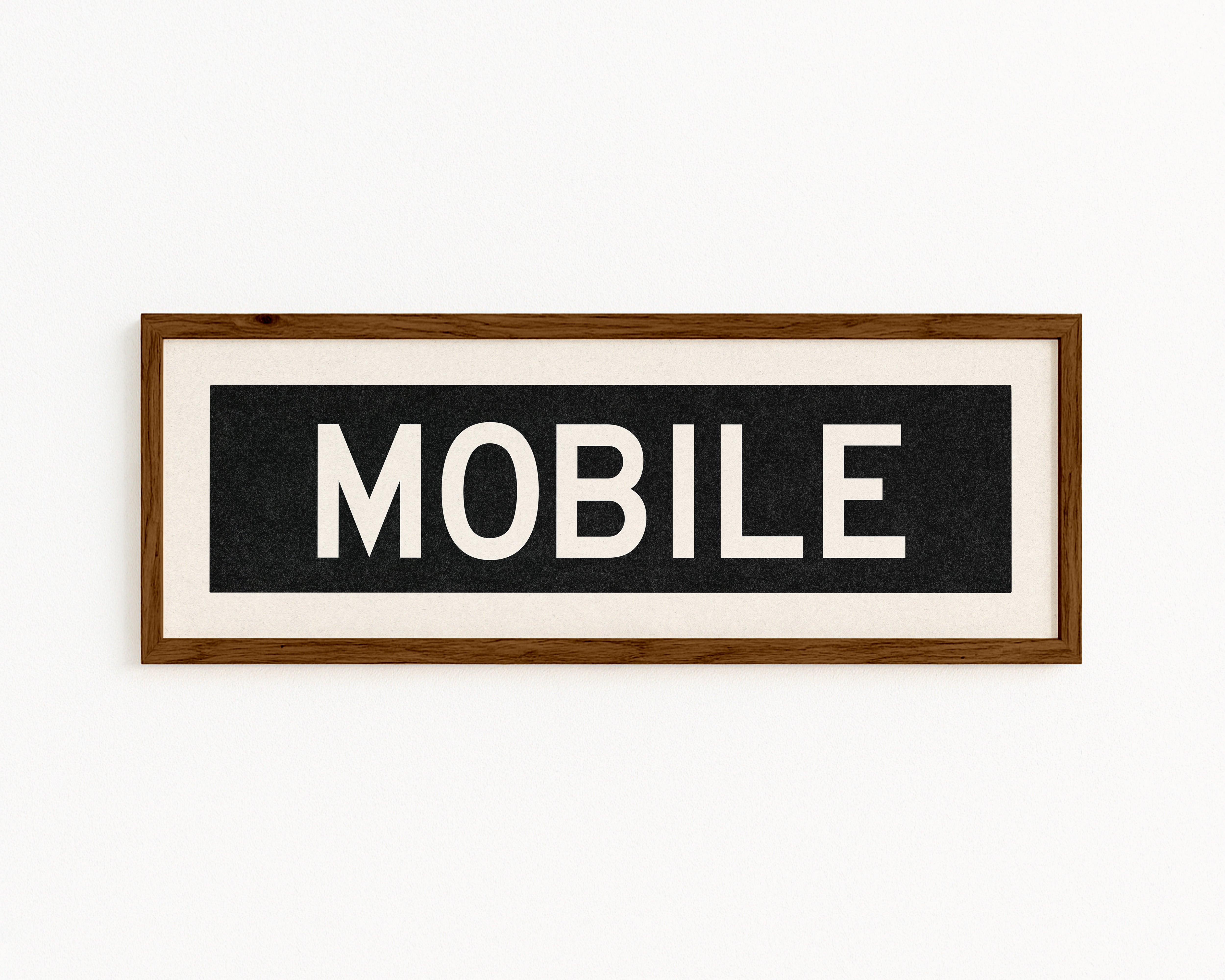 Framed Mobile Alabama Bus Scroll - Tejas Country Club