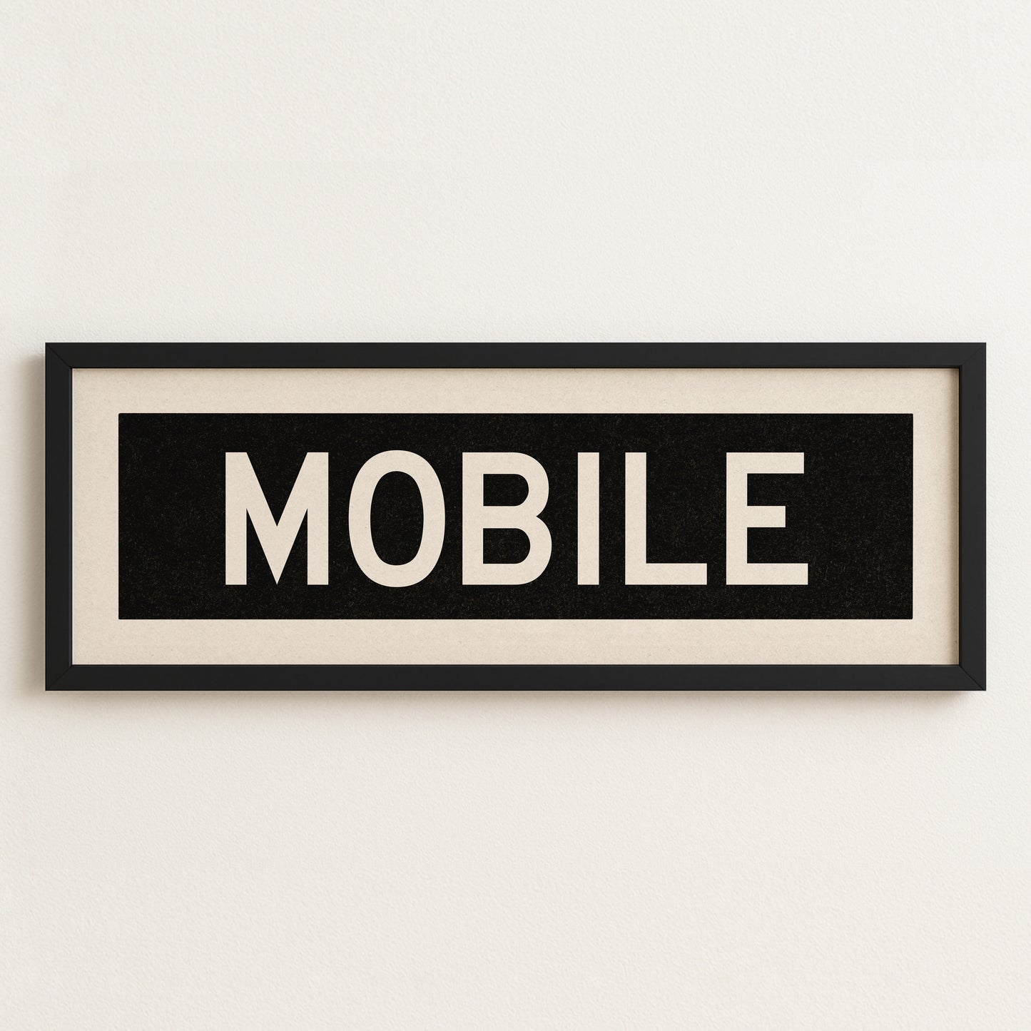 Framed Mobile Alabama Bus Scroll