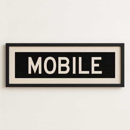 Framed Mobile Alabama Bus Scroll