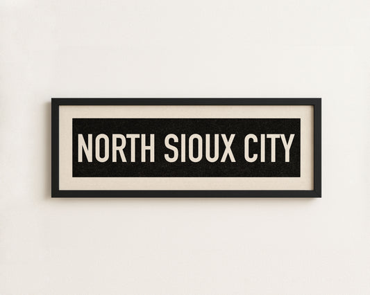 Framed North Sioux City Bus Scroll Art Print