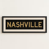 Framed Nashville Black and Gold Bus Scroll - Tejas Country Club
