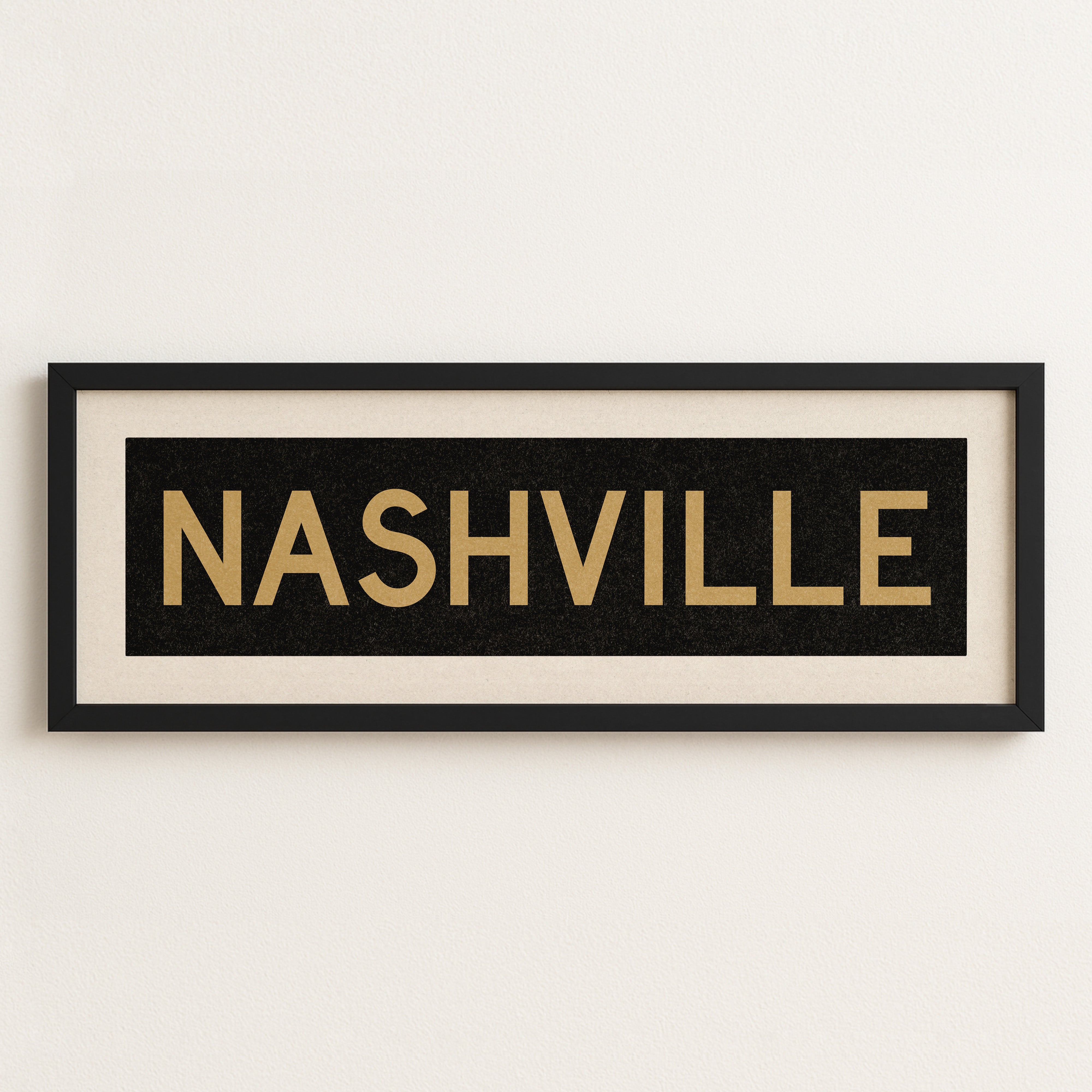 Framed Nashville Black and Gold Bus Scroll - Tejas Country Club