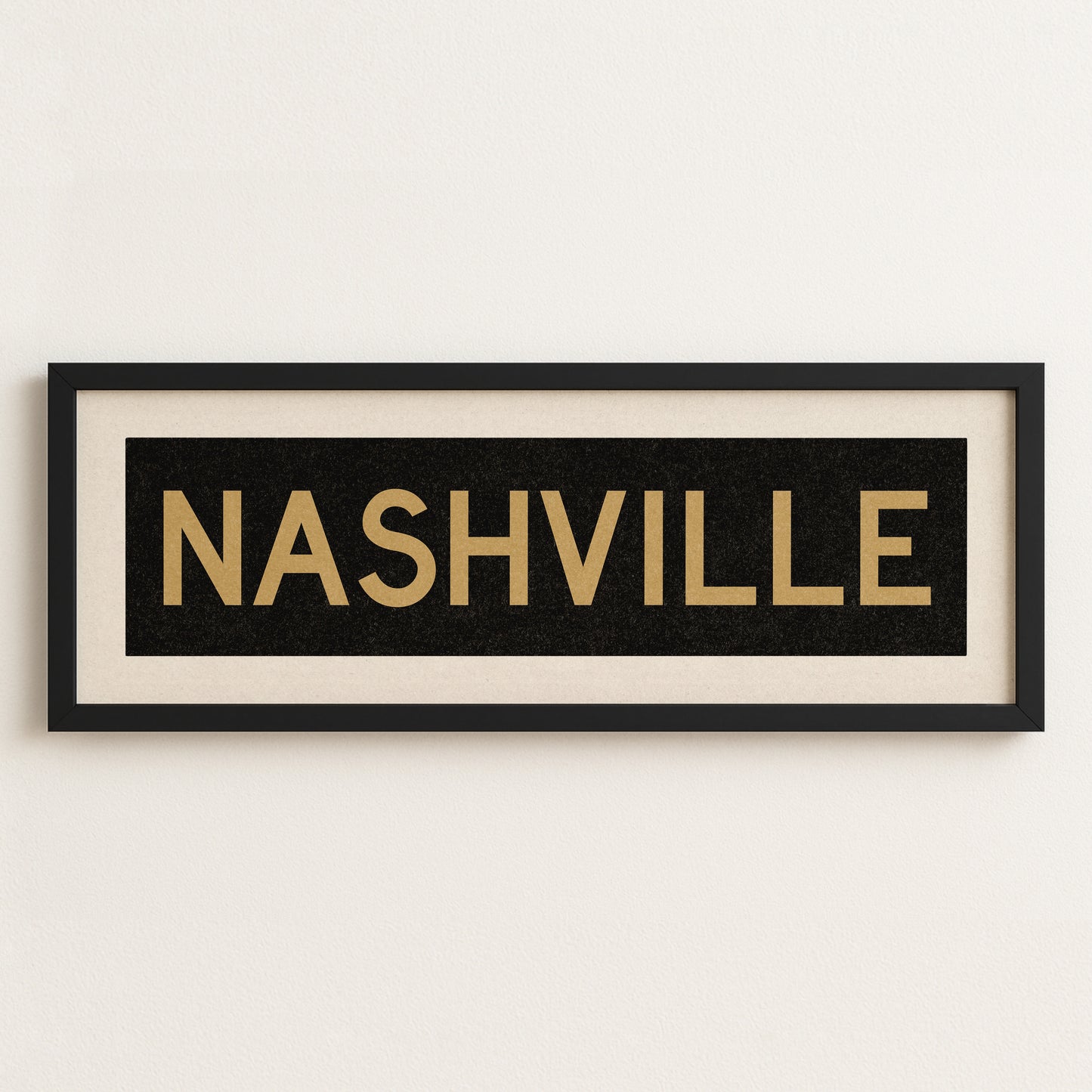 Framed Nashville Black and Gold Bus Scroll - Tejas Country Club