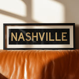 Framed Nashville Black and Gold Bus Scroll - Tejas Country Club