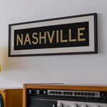 Framed Nashville Black and Gold Bus Scroll - Tejas Country Club
