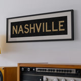 Framed Nashville Black and Gold Bus Scroll - Tejas Country Club