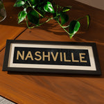 Framed Nashville Black and Gold Bus Scroll - Tejas Country Club