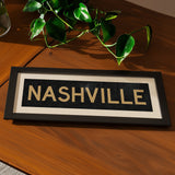 Framed Nashville Black and Gold Bus Scroll - Tejas Country Club