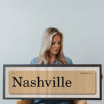 Saturdays in Nashville, Tennessee Vintage Flash Card Framed Print - Tejas Country Club
