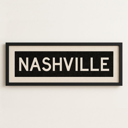 Framed Nashville Tennessee Bus Scroll