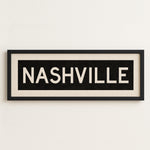 Framed Nashville Tennessee Bus Scroll - Tejas Country Club