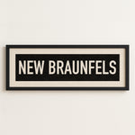 Framed New Braunfels Bus Scroll Sign - Tejas Country Club