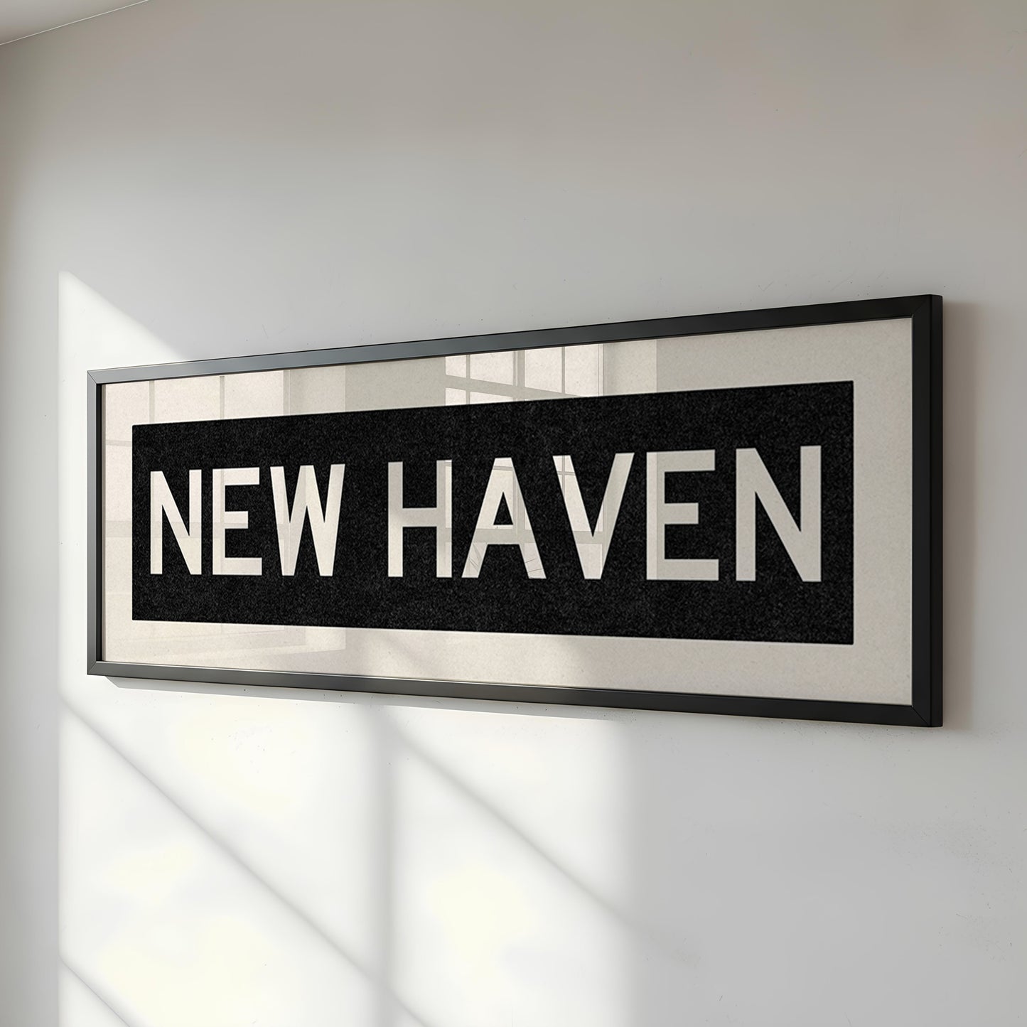 Framed New Haven Connecticut Bus Scroll - Tejas Country Club