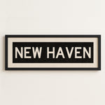Framed New Haven Connecticut Bus Scroll - Tejas Country Club