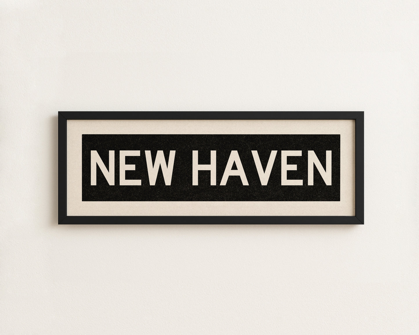 Framed New Haven Connecticut Bus Scroll - Tejas Country Club