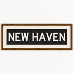 Framed New Haven Connecticut Bus Scroll - Tejas Country Club