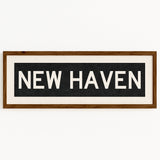 Framed New Haven Connecticut Bus Scroll - Tejas Country Club