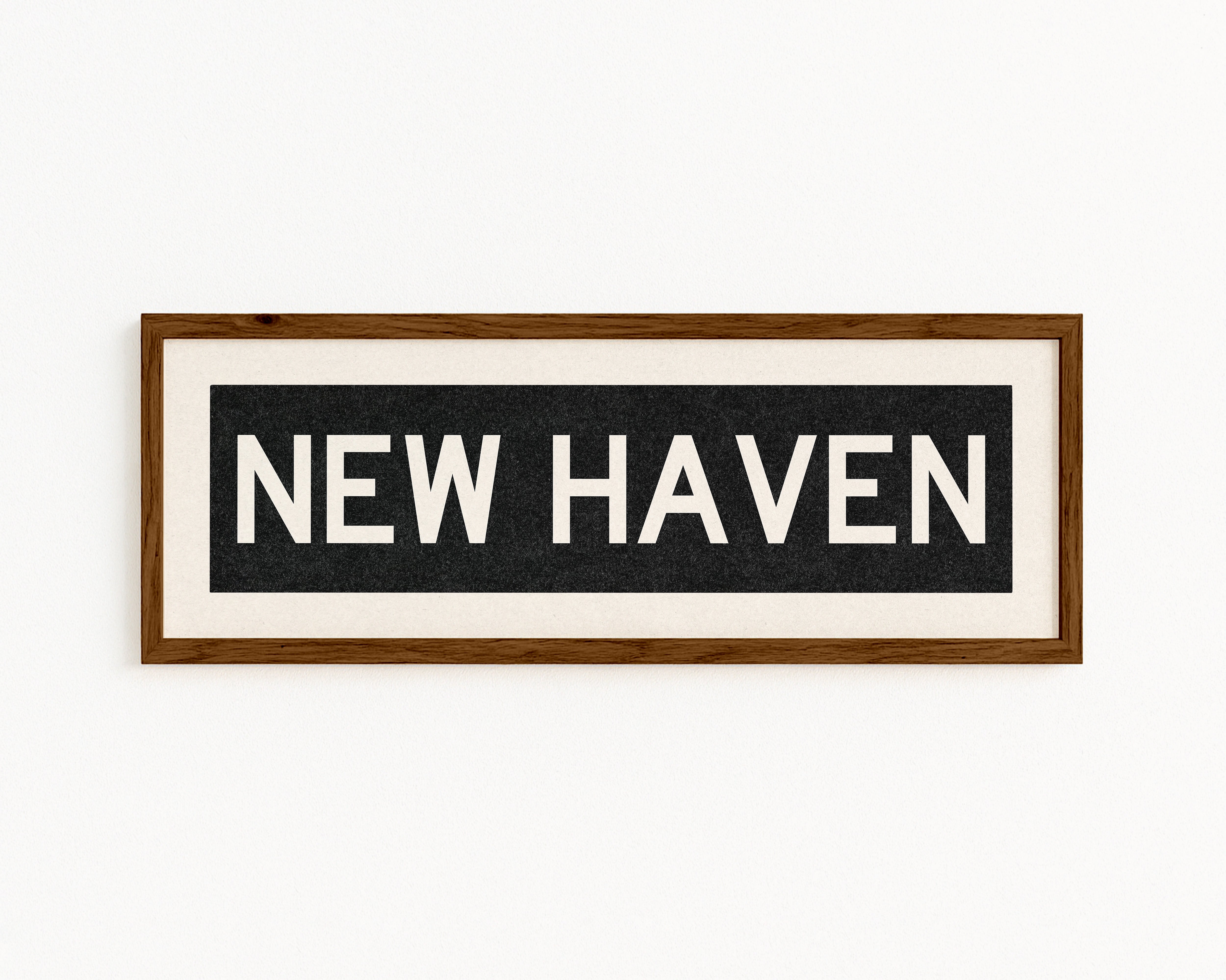 Framed New Haven Connecticut Bus Scroll - Tejas Country Club