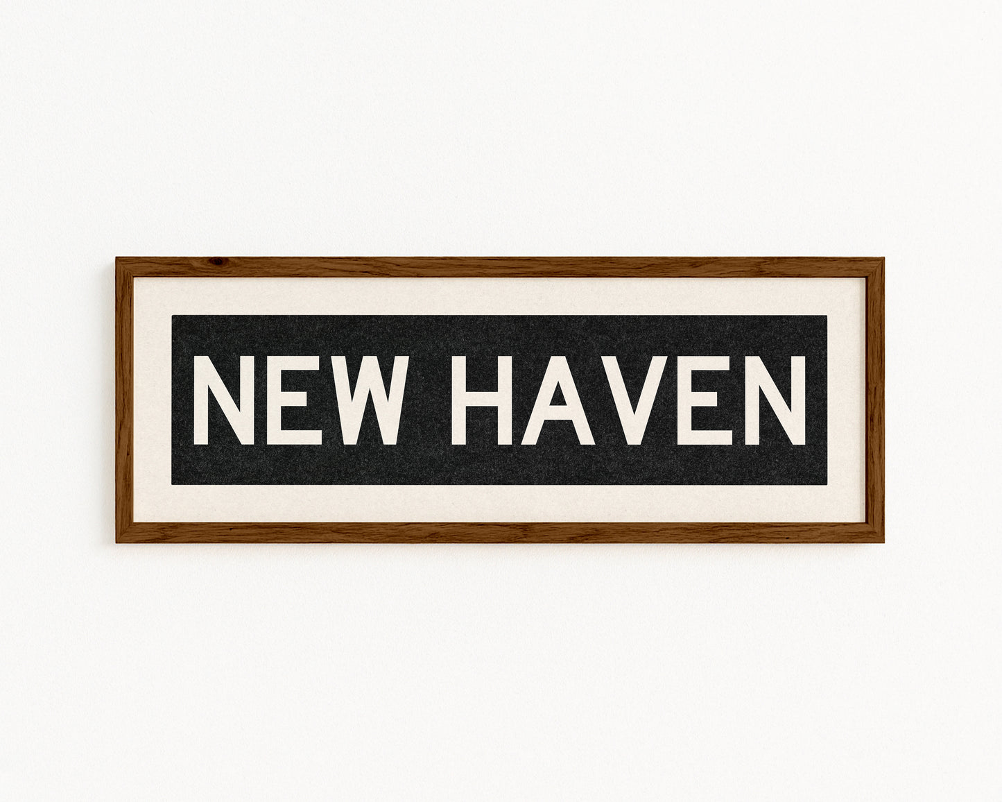 Framed New Haven Connecticut Bus Scroll - Tejas Country Club