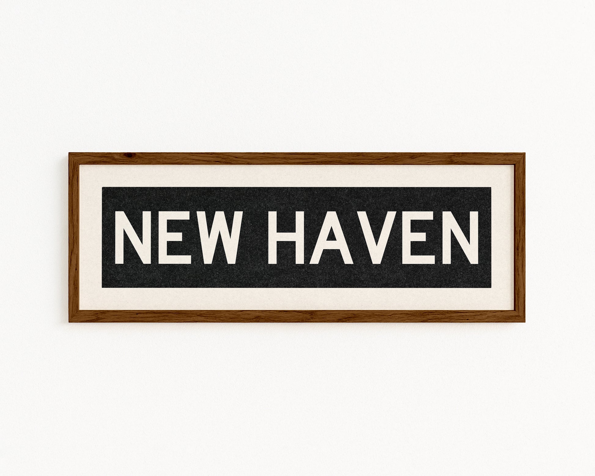 Framed New Haven Connecticut Bus Scroll - Tejas Country Club