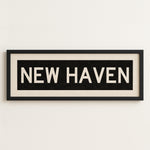 Framed New Haven Connecticut Bus Scroll - Tejas Country Club