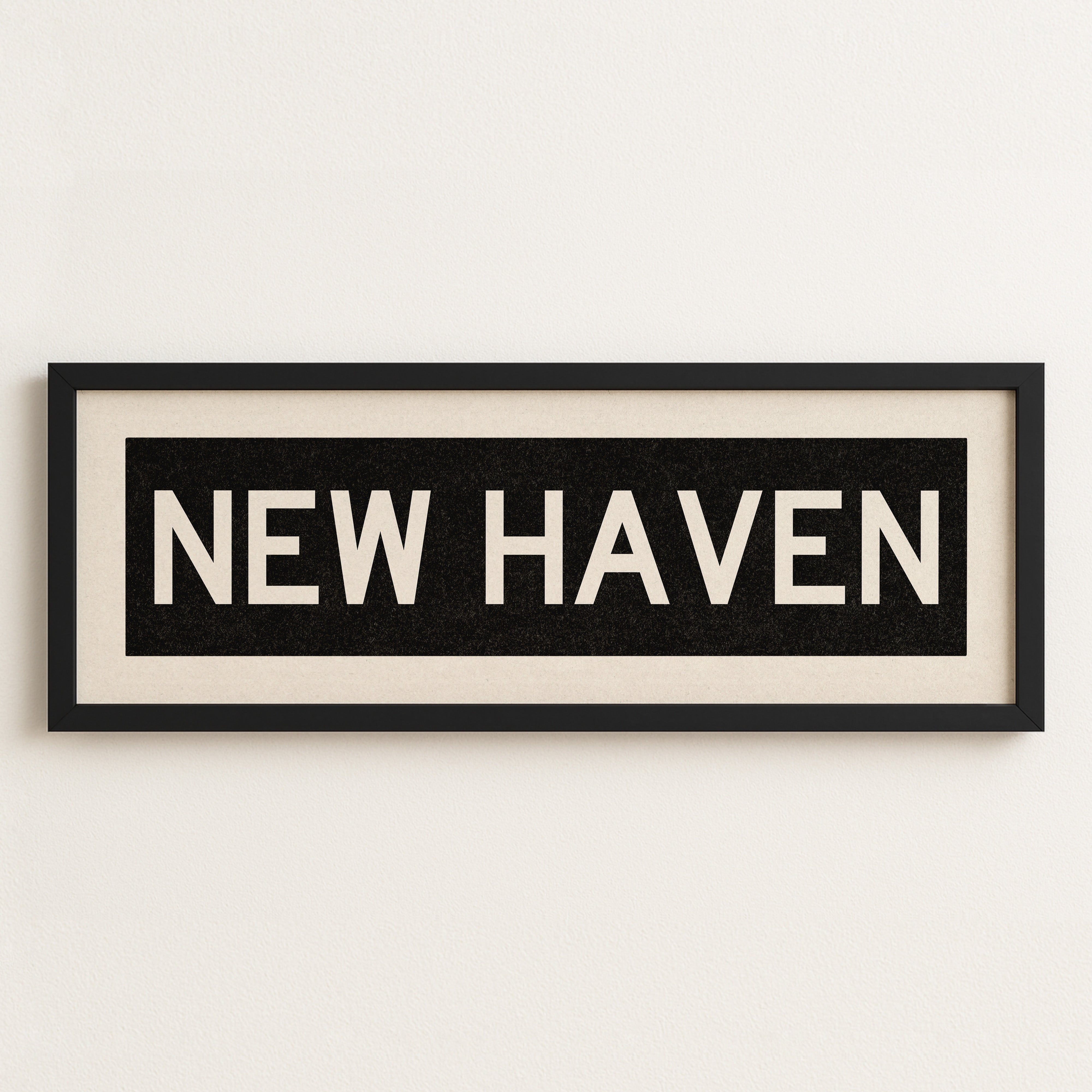 Framed New Haven Connecticut Bus Scroll - Tejas Country Club