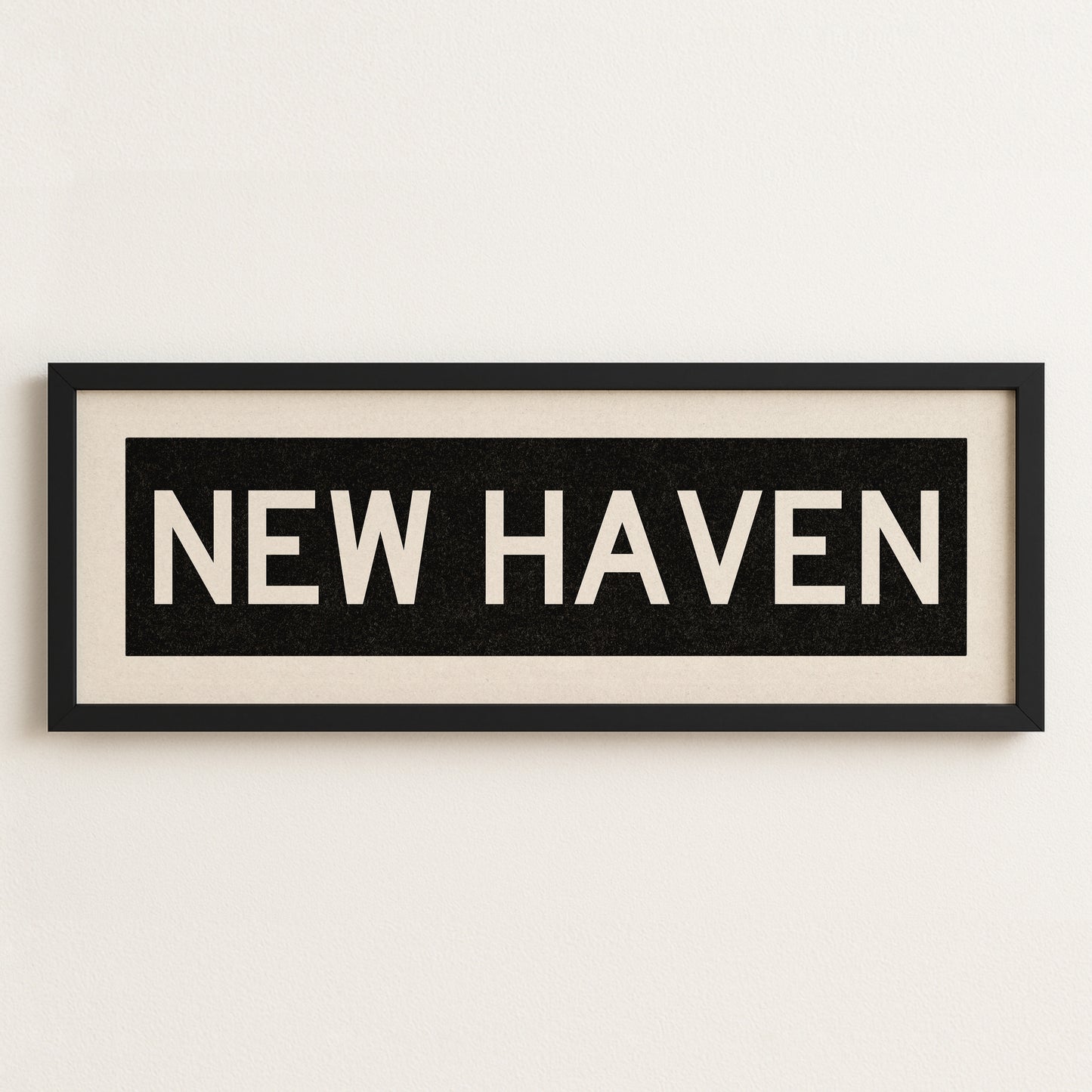 Framed New Haven Connecticut Bus Scroll - Tejas Country Club