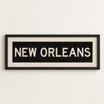 Framed New Orleans Louisiana Bus Scroll - Tejas Country Club