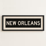 Framed New Orleans Louisiana Bus Scroll - Tejas Country Club