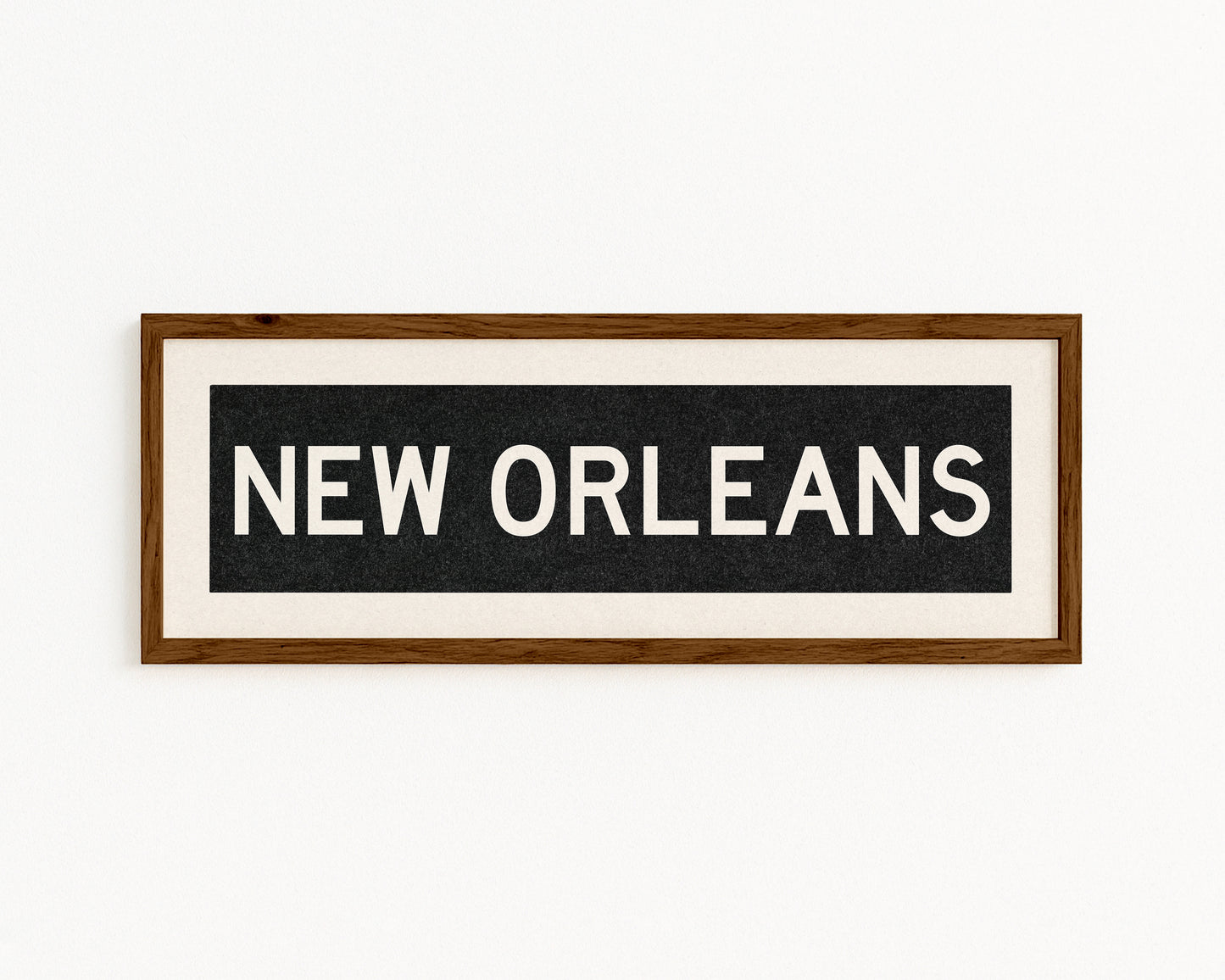 Framed New Orleans Louisiana Bus Scroll