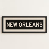 Framed New Orleans Louisiana Bus Scroll - Tejas Country Club