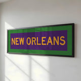 Framed New Orleans Mardi Gras Bus Scroll - Tejas Country Club
