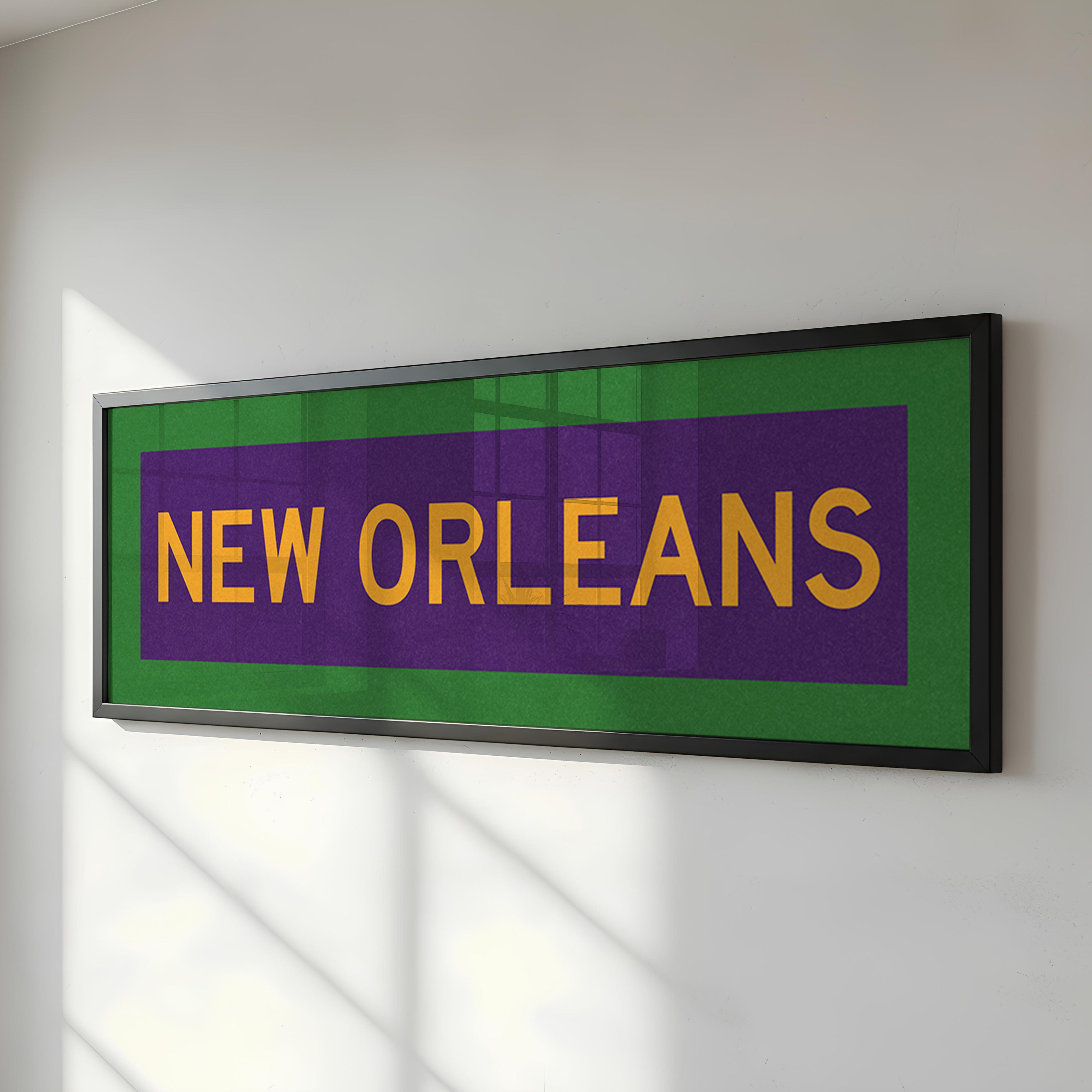 Framed New Orleans Mardi Gras Bus Scroll - Tejas Country Club