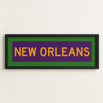 Framed New Orleans Mardi Gras Bus Scroll - Tejas Country Club