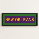 Framed New Orleans Mardi Gras Bus Scroll - Tejas Country Club