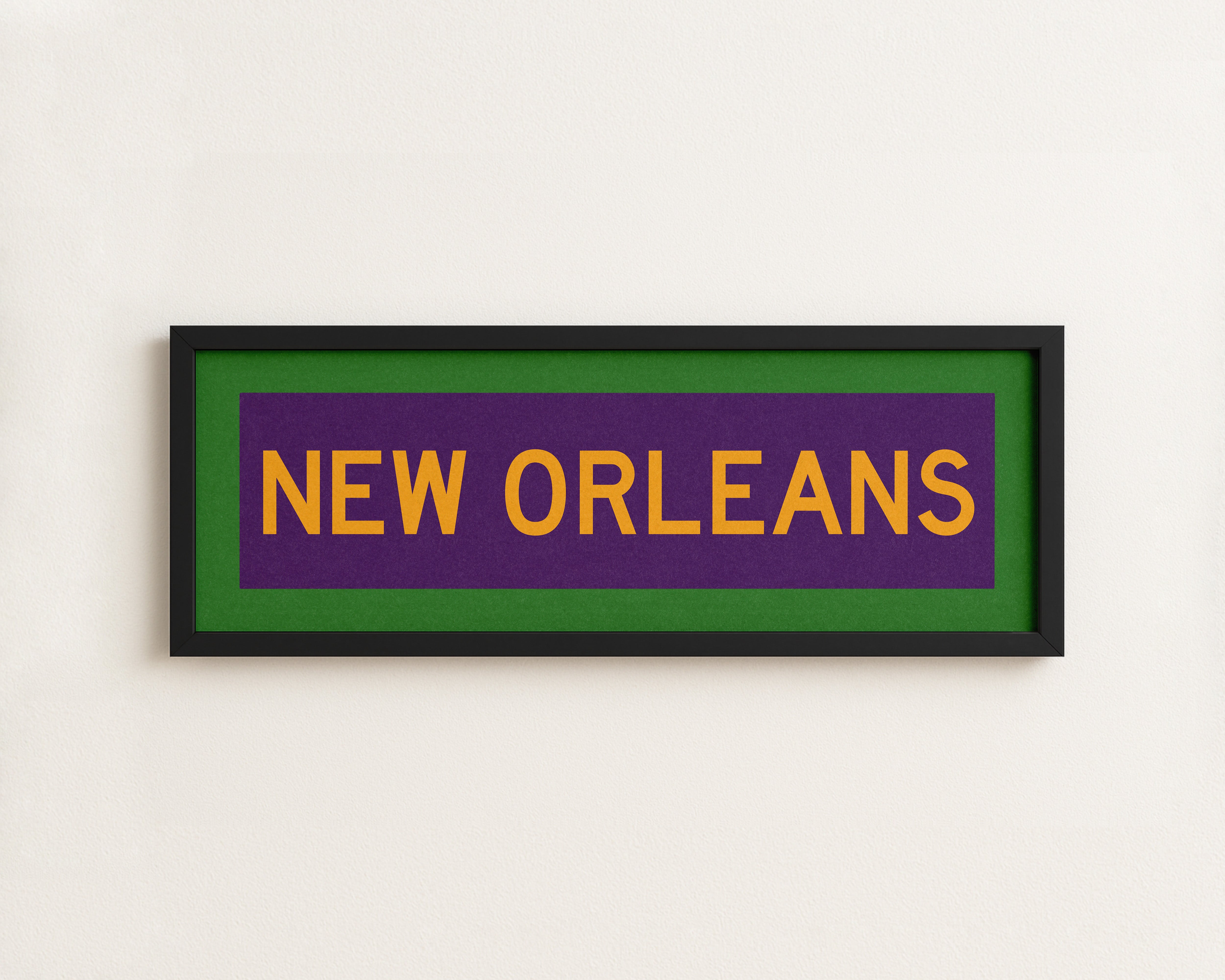Framed New Orleans Mardi Gras Bus Scroll - Tejas Country Club