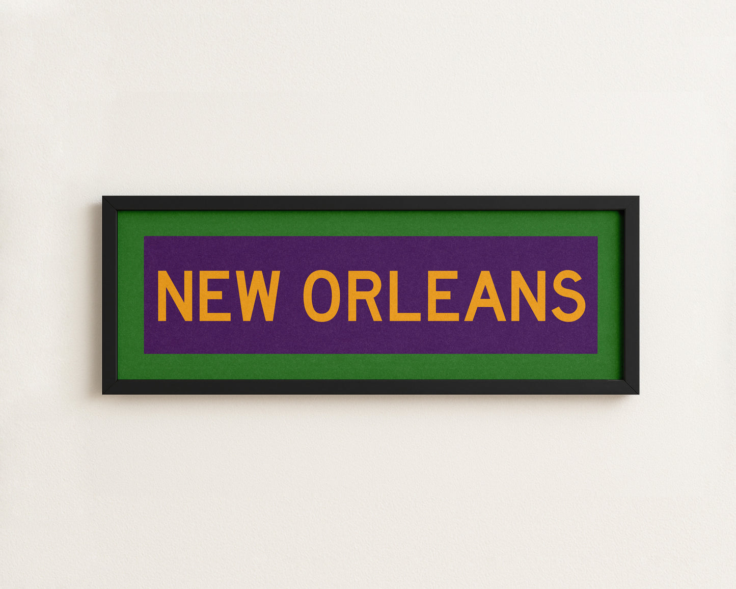 Framed New Orleans Mardi Gras Bus Scroll