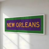 Framed New Orleans Mardi Gras Bus Scroll - Tejas Country Club