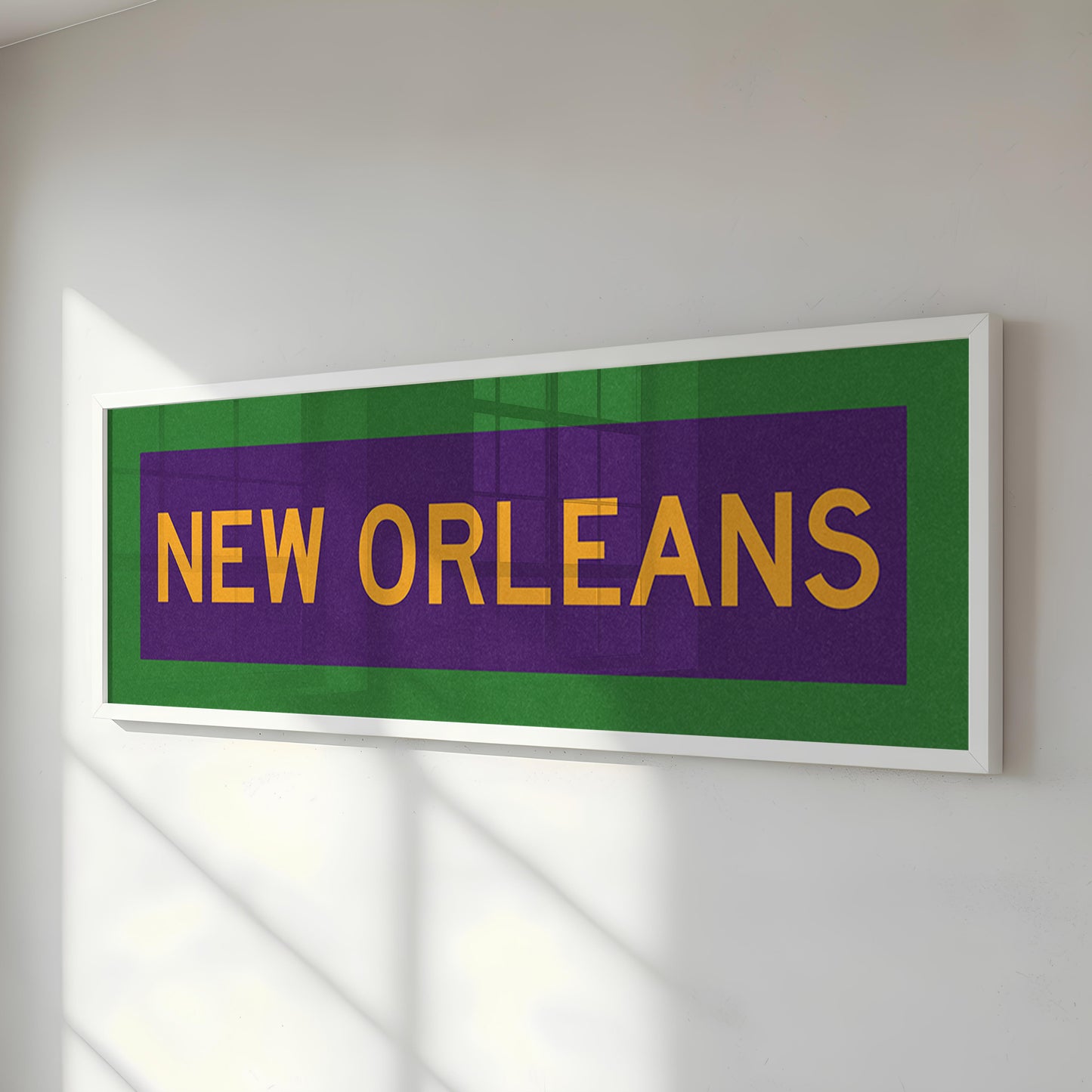 Framed New Orleans Mardi Gras Bus Scroll