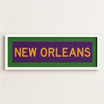 Framed New Orleans Mardi Gras Bus Scroll - Tejas Country Club