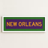 Framed New Orleans Mardi Gras Bus Scroll - Tejas Country Club