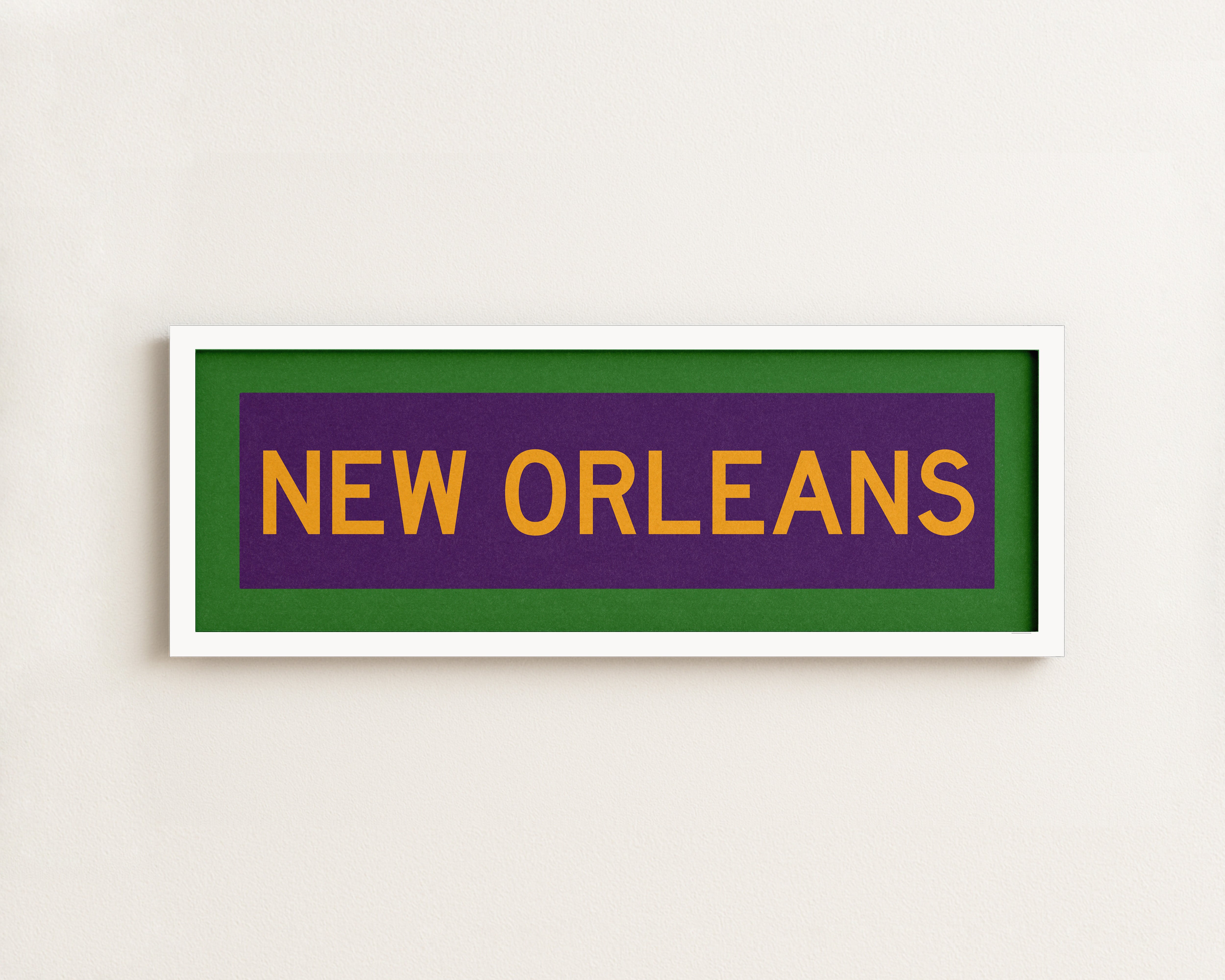 Framed New Orleans Mardi Gras Bus Scroll - Tejas Country Club